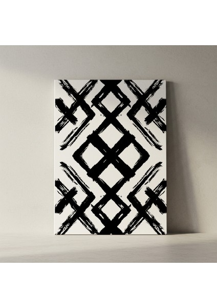 Soyut Siyah Beyaz Desen Tablosu fiyatları