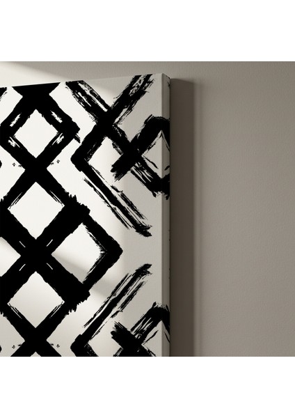 Soyut Siyah Beyaz Desen Tablosu indirimleri