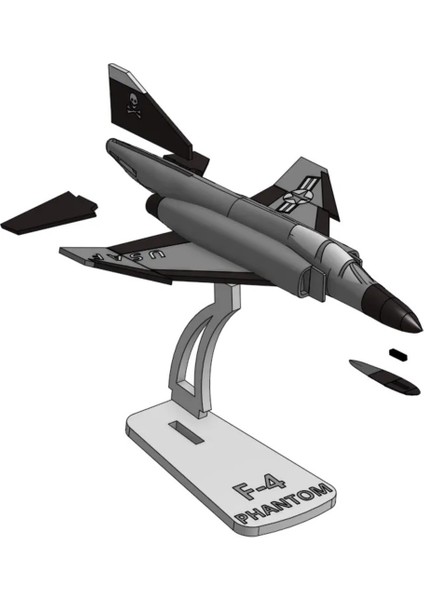 F-4 Phantom II Uçak Model Kiti – Usaf Siyah Gri Özel Sürüm