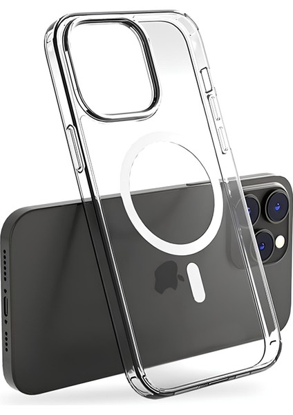 iPhone 16 Pro Max Sararmayan Magsafe Kılıf Şeffaf