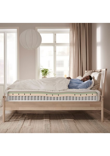 Anneland Çift Kişilik Yatak Beyaz 160X200 cm Orta Sert fırsatları