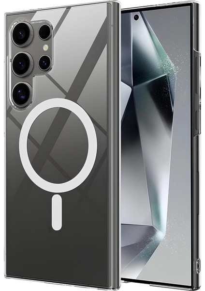 Galaxy S25 Ultra Sararmayan Magsafe Kılıf Şeffaf
