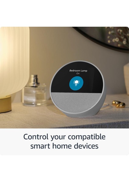 Spot – Akıllı Saatli Alexa Hoparlör | Dokunmatik Ekran, Müzik, Alarm, Hava Durumu, Smart Home Kontrolü | Siyah Renk fırsatları