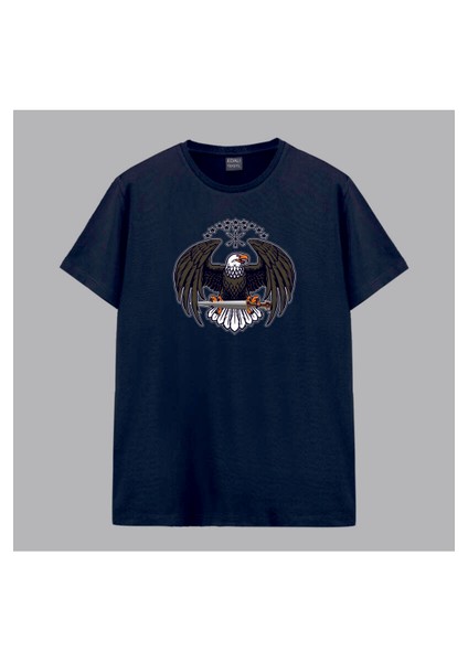 Adige Kartal Kamalı Digital Baskılı Tshirt