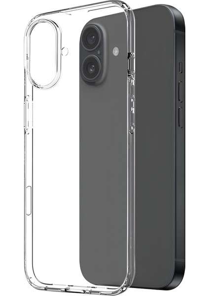 iPhone 16 Plus Şeffaf Sert Sararmayan Kılıf