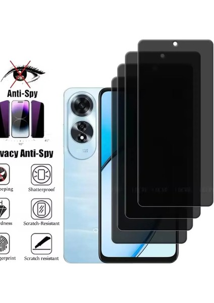 Oppo A60 Hayalet Cam Nano Privacy Ekran Koruyucu Tamperli Cam Gizlilik Filtreli Yandan Görümez 5d