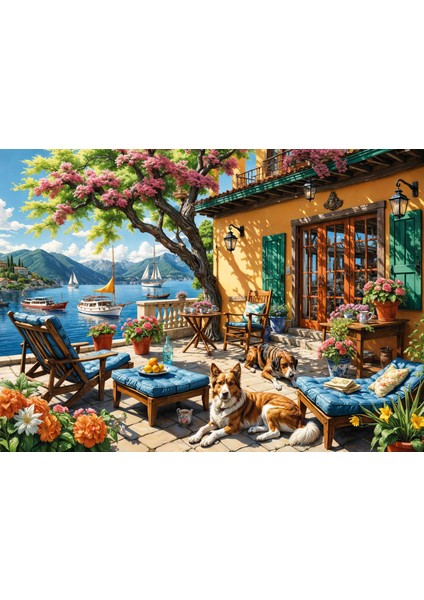 Huzurlu Körfez 1000 Parça Puzzle Parlak Yüzeyli Kağıt Malzeme ile Eğlenceli fiyatları