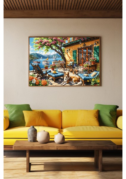 Huzurlu Körfez 1000 Parça Puzzle Parlak Yüzeyli Kağıt Malzeme ile Eğlenceli modelleri