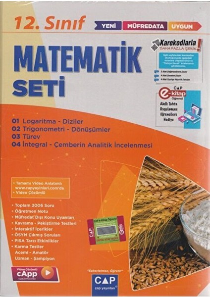 12. Sınıf Matematik Seti Anadolu Lisesi Video Çözümlü / Kolektif / Çap Yayınları / 9786258139136