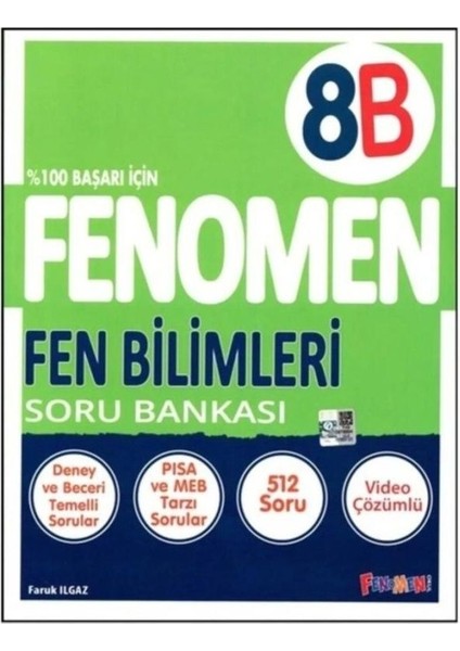 Fenomen Okul Yayınları 8. Sınıf Fenomen Fen Bilimleri B Soru Bankası