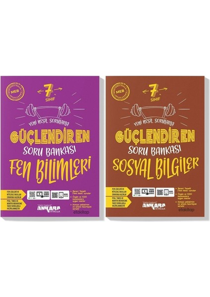 Ankara 7. Sınıf Fen Sosyal Güçlendiren Soru Bankası Seti 2023 (2 Kitap)