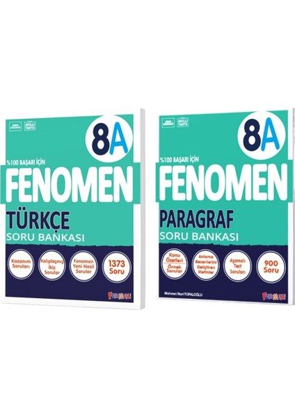 Fenomen Okul 2025 8. Sınıf Türkçe + Paragraf B Serisi Soru Bankası Seti 2 Kitap