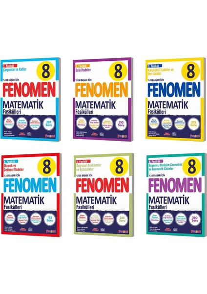 Fenomen 8. Sınıf Matematik Fasikülleri ( 6 Fasikül ) 2025 / 2026