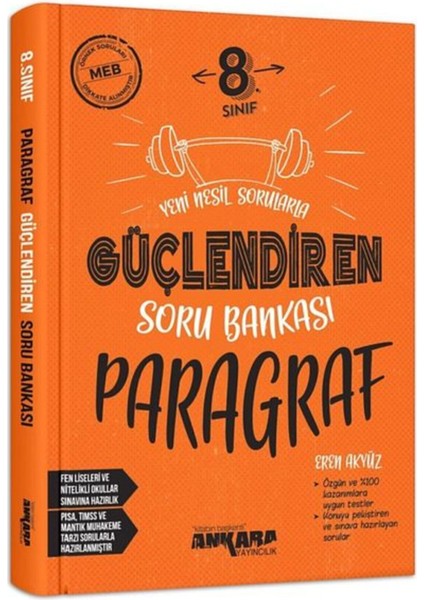 8. Sınıf Güçlendiren Paragraf Soru Bankası Ankara Yayınları