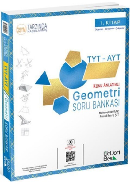 2024 Tyt Ayt Geometri Soru Bankası 1. Kitap Üç Dört Beş