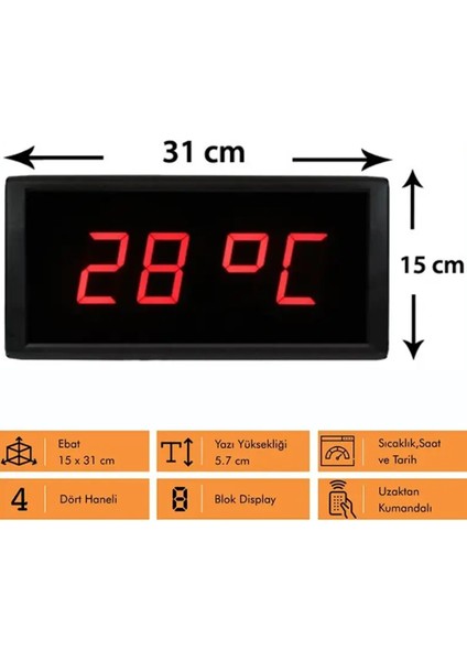 STN-574 Işıklı Termometre Saat fiyatları