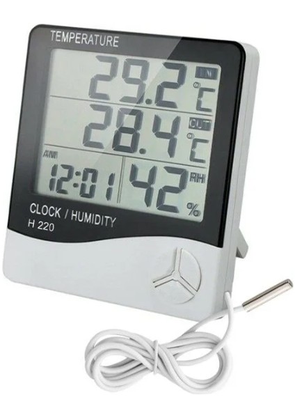 H220 Iç Ortam Nem ve Sıcaklık, Dış Ortam Sıcaklık Ölçer Htc-2