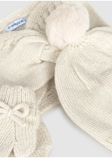Krem Bebek Bere Atkı Eldiven Takım 10019 fiyatları