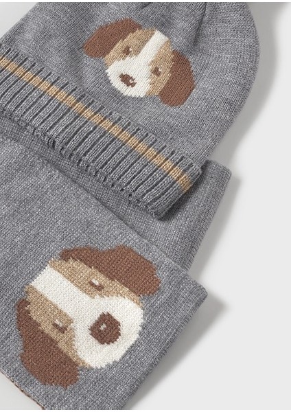 Gri Bebek Şapka ve Atkı Takım 10018 fiyatları