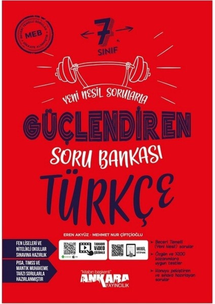 7. Sınıf Türkçe Güçlendiren Soru Bankası Ankara Yayıncıık
