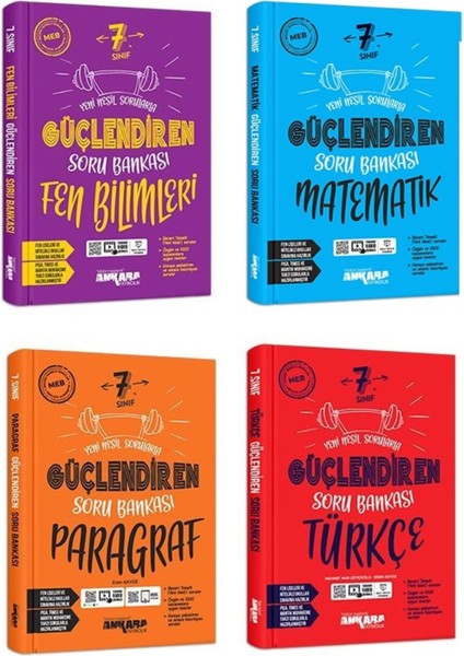 Ankara 2025 7. Sınıf Matematik Türkçe Fen Paragraf Güçlendiren Soru Seti 4 Kitap