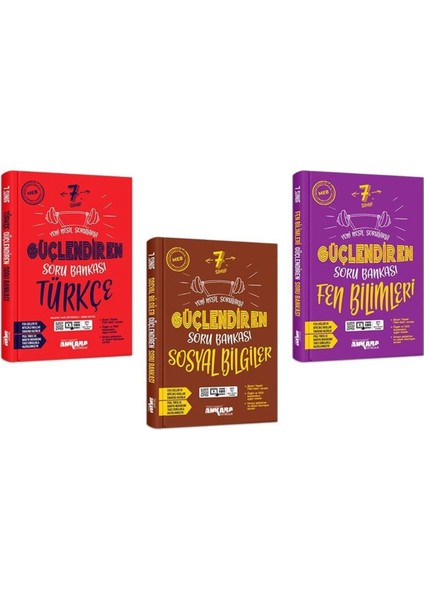 Ankara 2025 7. Sınıf Türkçe Fen Sosyal Güçlendiren Soru Seti 3 Kitap