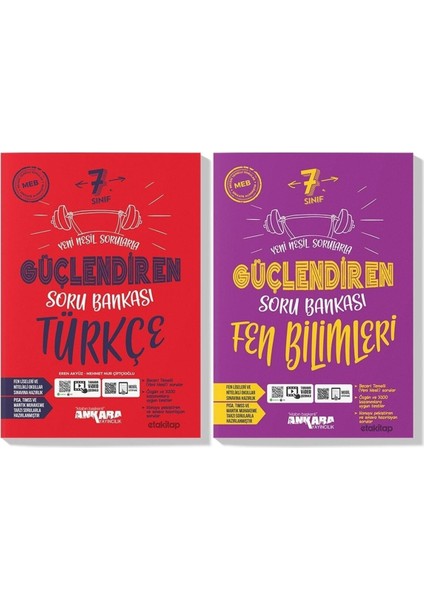 Ankara 7. Sınıf Türkçe Fen Güçlendiren Soru Bankası Seti 2023 (2 Kitap)