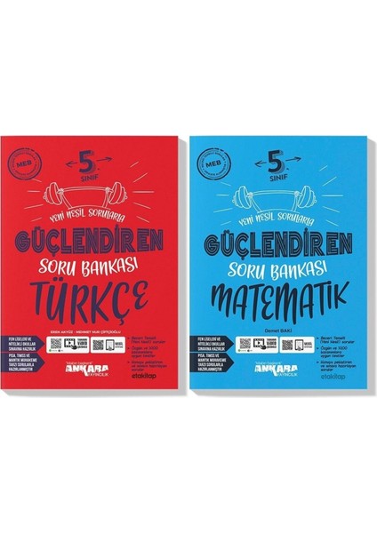 Ankara 5. Sınıf Türkçe Matematik Güçlendiren Soru Bankası Seti 2023 (2 Kitap)