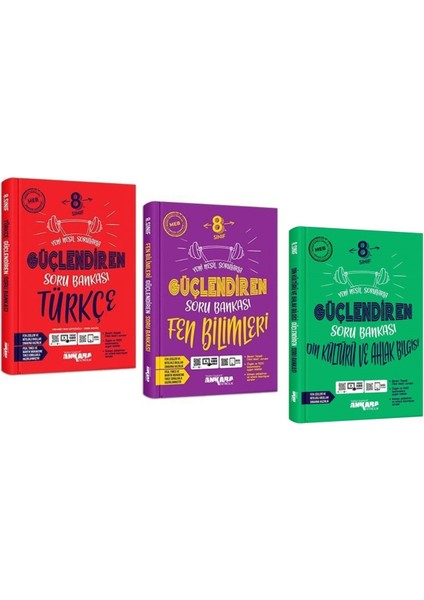 Ankara 2025 8. Sınıf Türkçe Fen Din Güçlendiren Soru Seti 3 Kitap