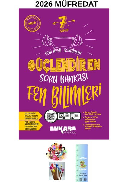 Ankara Güçlendiren 7. Sınıf Fen Bilimleri Soru Bankası 2026 (Tırtıla. + Kalem B.)Yeni Ürün
