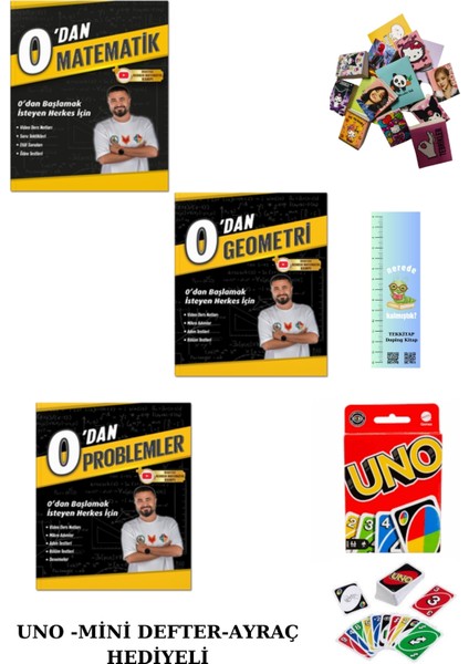Rehber Matematik Tyt 0 Dan Matematik -Geometri-Problemler Sayısal 3 Kitap(Uno-Mini Defter-Trtıl Ayrç indirimleri