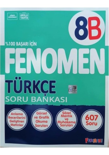 Fenomen Okul Yayınları Fenomen 8.sınıf Lgs Yeni Baskı Türkçe - B Soru Bankası