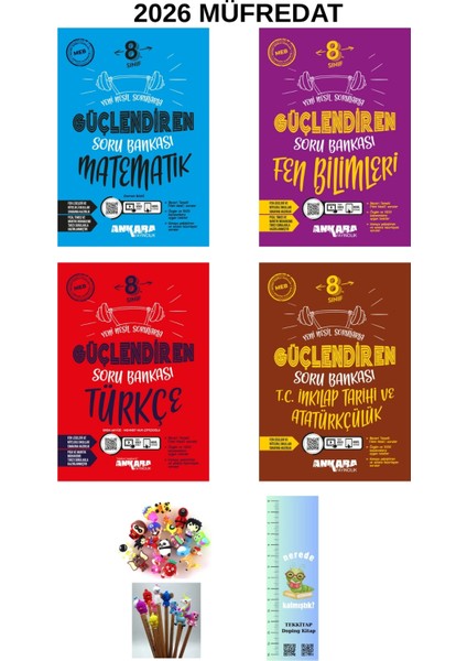 Ankara Güçlendiren Mat-Fen B.-Türkçe -Inkilap Sb. Seti 4 Kitap ( Tırtıl A. +Kalem B. ) 4 Kitap fiyatları