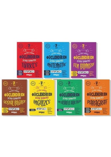 Ankara 7. Sınıf Tüm Dersler Güçlendiren Soru Bankası Seti 2023 (7 Kitap)