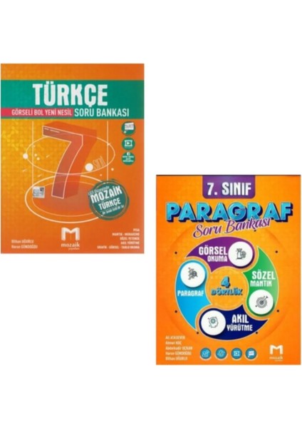 Mozaik 7. Sınıf Türkçe Paragraf Soru Bankası 2'li Set