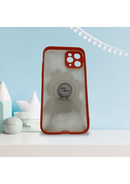 iPhone 11 Pro Silikon Malzeme Metal Yüzüklü Kalite Telefon Kılıfı