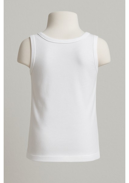 Beyaz Askılı Çocuk Atlet 3 Adet %100 Pamuk