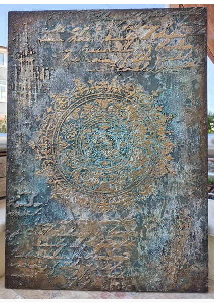-Mandala Motifli Dokulu Tablo fiyatları
