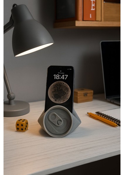 İÇECEK KUTUSU Görünümlü Telefon Standı Dekoratif Masa Üstü Telefon Aksesuarı