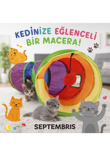 Renkli Kedi Macera Tüneli – 125 cm fırsatları