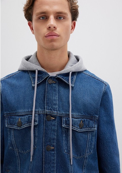 Brandon 90lar Vintage Koyu Mavi Jean Ceket 0112808-90839 fırsatları