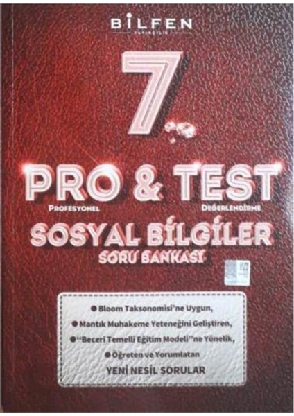 7.sınıf Sosyal Bilgiler Pro-Test Soru Bankası + Sürpriz Hediye