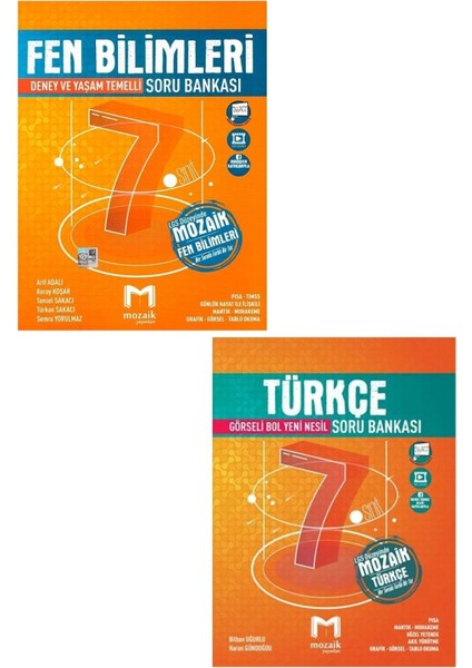 7.sınıf Fen Bilimleri Soru Bankası ve 7.sınıf Türkçe Soru Bankası