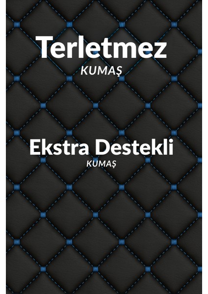 Volkswagen Jetta 2011 ve Sonrası Uyumlu Kumaş Oto Koltuk Minderi Ergonomik Kapitone 2'li Siyah Mavi fırsatları