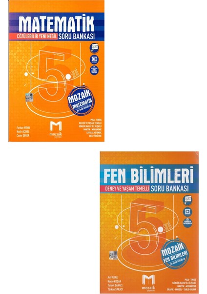 5. Sınıf Matematik + Fen Bilimleri Soru Bankası 2 Li Seti Yeni 2021