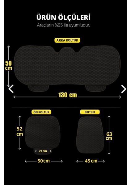 Volkswagen Jetta 2005-2010 Uyumlu Kumaş Oto Koltuk Minderi Ergonomik Kapitone 2'li Siyah Mavi