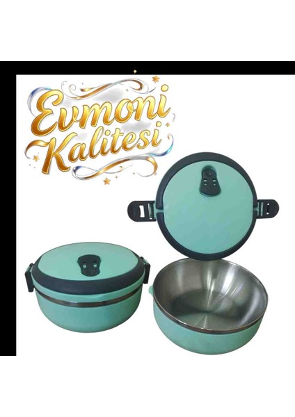 Beslenme ve Yiyecek Taşıma Kabı Vakumlu Sızdırmaz Kapak Paslanmaz Çelik Iç Kaplama