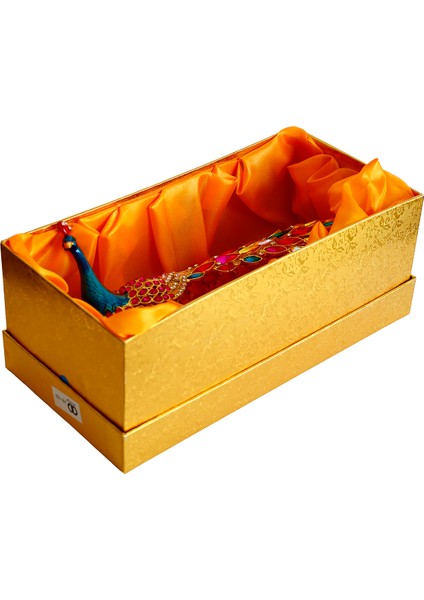 Kristal Taşlı Tavus Kuşu Biblo ve Mücevher Kutusu – 12X22X9 Cm, Hediyelik Dekoratif Figür fırsatları