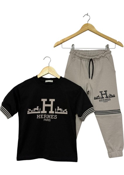 Erkek Çocuk %100 Pamuklu Kumaş T-Shirt/eşofman Alt Ikili Takım(Tam Kalıp) fiyatları
