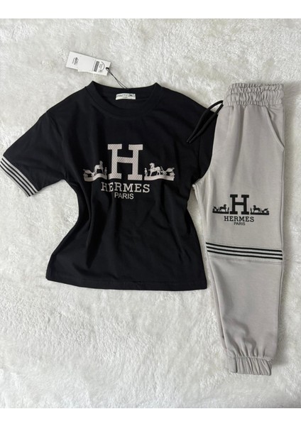 Erkek Çocuk %100 Pamuklu Kumaş T-Shirt/eşofman Alt Ikili Takım(Tam Kalıp) modelleri